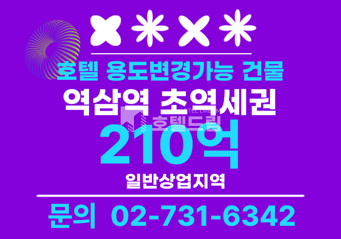 서울 강남구 역삼동 역삼동 오피스텔 가족호텔로 용도변경가능 매매 매물번호 12236 사진 1